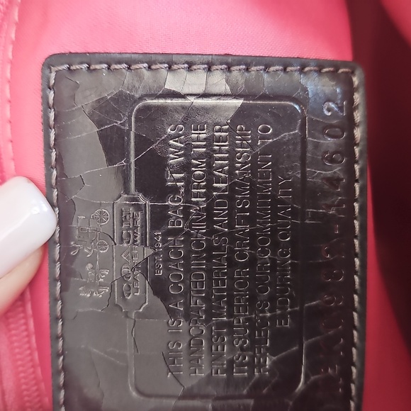 Coach Pink Crocodile-Embossed Bag - Picture 4 of 15